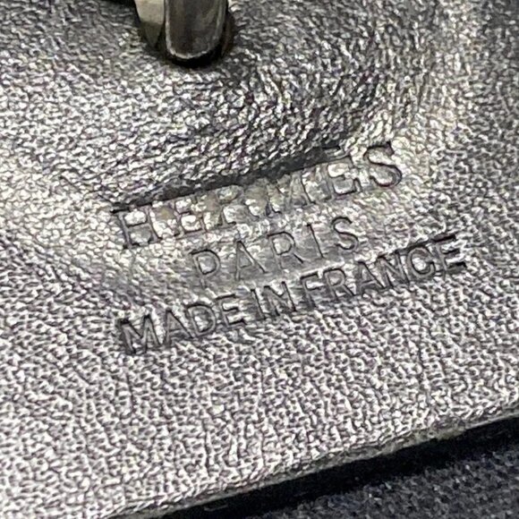 Auth HERMES Her Bag MM - Black Toile Officier Box Calf Square H Handbag - Picture 13 of 16